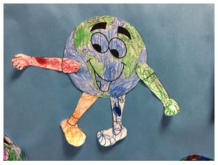 Student art project of earth 